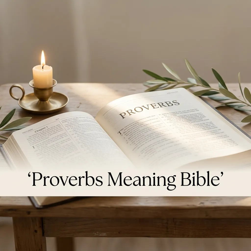 proverbs in the bible meaning