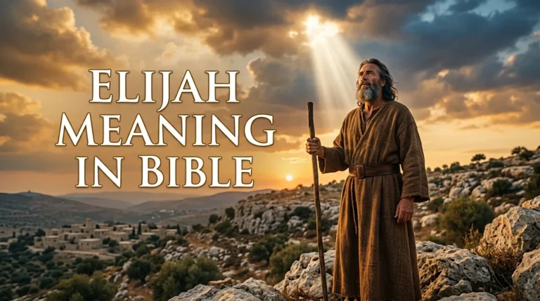 Elijah Meaning in Bible