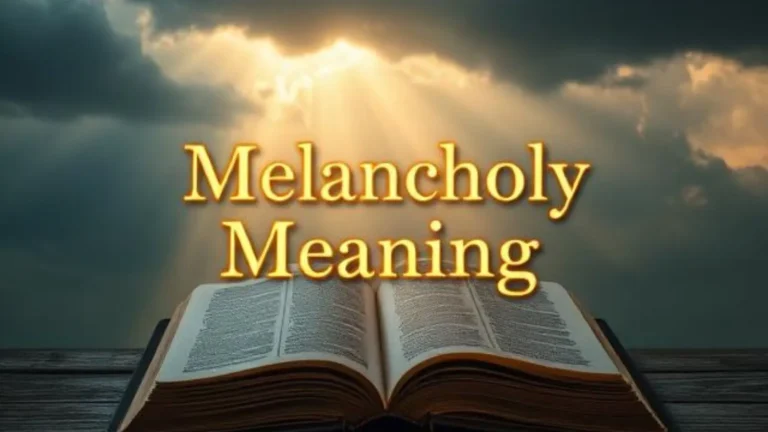 Melancholy meaning