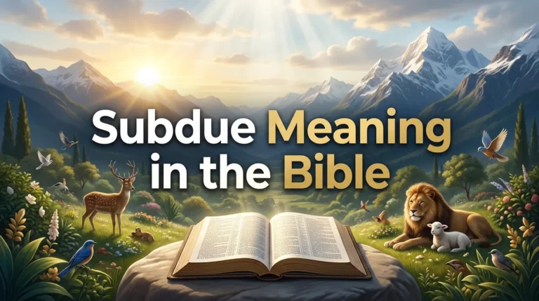 Subdue meaning in the bible