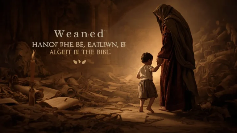 Weaned meaning in the Bible