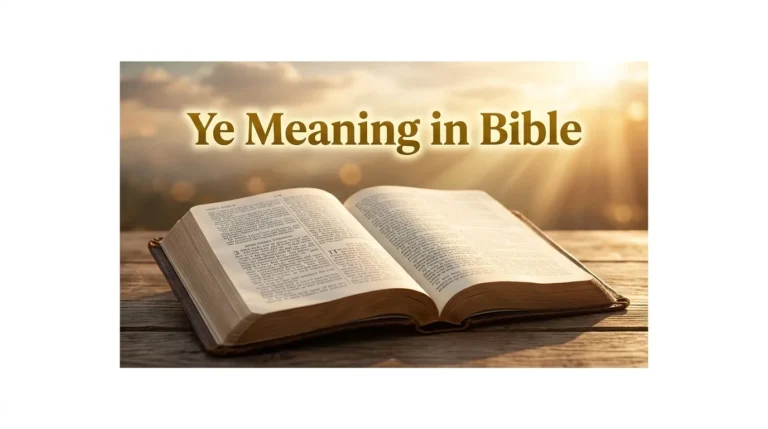 Ye Meaning in Bible
